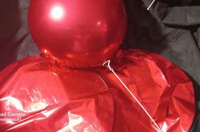 Balão metalizado 20 polegadas redondo vermelho