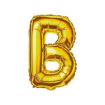 Balao metalizado 40cm dourado letra b Balao metalizado 40cm dourado letra b