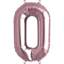 Balao metalizado 40cm rose gold numero 0 Balao metalizado 40cm rose gold numero 0