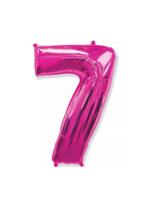 Balao metalizado 75cm rosa numero 7