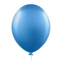 Balão Metalizado 9'' Azul Happy Day - 25 Unidades