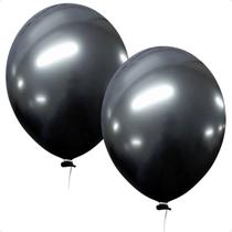 Balão Metalizado 9'' Onix Happy Day - 50 Unidades