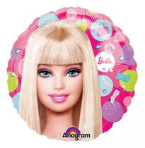 Balão Metalizado Barbie Lindo 22,5cm 6unids +pega-balão Top!