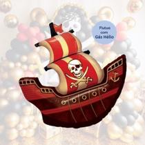 Balão Metalizado Barco Pirata - 70 x 85 cm - Animare - Valor Unitário Balão Metalizado Barco Pirata - 70 x 85 cm - Animare - Valor Unitário