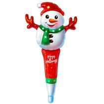 Balão Metalizado Bastão Boneco Neve Natal Decoração 60cm Balão Metalizado Bastão Boneco Neve Natal Decoração 60cm
