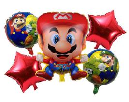 Balão metalizado Bexiga Super Mario 18 polegadas