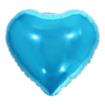 Balão Metalizado Coração Azul 18" (45cm) - Make+
