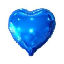 Balão Metalizado Coração Azul - 18 Polegadas
