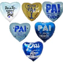 Balão Metalizado Coração Dia Dos Pais Comemoração Decoração