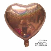 Balão Metalizado Coração Holográfico - Festa