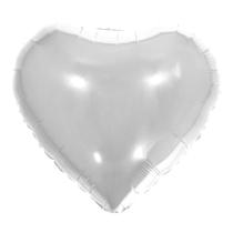 Balão Metalizado Coração Prata 18" (45cm) - Make+