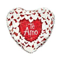 Balão Metalizado Coração Te Amo 18 Polegadas - 5 Unidades