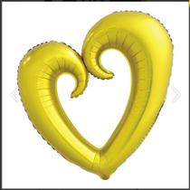 Balão metalizado coração vasado