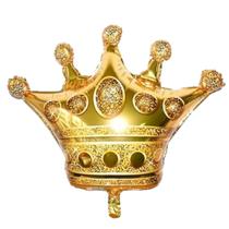 Balão Metalizado Coroa Dourado Grande-Kit Balão Metalizado Coroa Gigante Dourado 73cm Balão Metalizado Coroa Dourado Grande-Kit Balão Metalizado Coroa Gigante Dourado 73cm