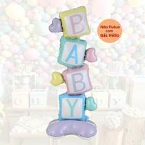Balão Metalizado Cubo Baby - 155 cm x 57 cm - Animare - Valor Unitário