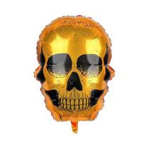 Balão Metalizado De Caveira Fantasma De Halloween Decoração De Festa De Terror Dia Dos Mortos Casa Balão Metalizado De Caveira Fantasma De Halloween Decoração De Festa De Terror Dia Dos Mortos Casa