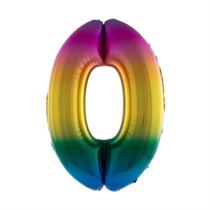 Balão Metalizado Degradê Número 0 - 1 Metro