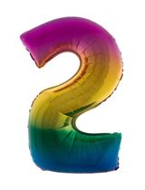 Balão Metalizado Degradê Número 2 - 1 Metro Balão Metalizado Degradê Número 2 - 1 Metro
