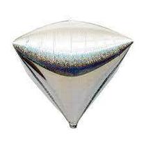 Balão Metalizado Diamante Holográfico Prata 20 polegadas 50 cm Mundo Bizarro - Inspire sua Festa Loja