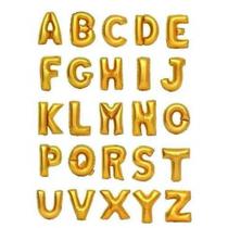 Balão Metalizado Dourado 40cm A - Z 0 -9 Escolha Balão Metalizado Dourado 40cm A - Z 0 -9 Escolha