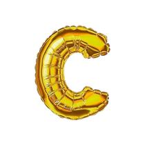 Balão Metalizado Dourado Letra Decoração Festa 55 cm
