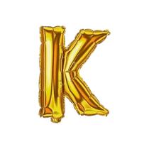 Balão Metalizado Dourado Letra Decoração Festa 55 cm