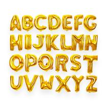 Balão Metalizado Dourado Letra Decoração Festa 55 cm