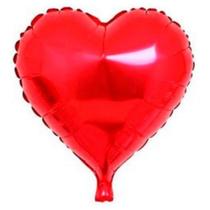 Balão Metalizado em Formato de Coração Para Festa e Jantar Romântico Vermelho 45cm