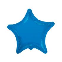 Balão Metalizado Estrela Azul - 9 Polegadas