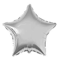 Balão Metalizado Estrela Prata - 10 Polegadas Balão Metalizado Estrela Prata - 10 Polegadas
