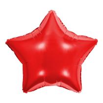 Balão Metalizado Estrela Vermelha 18" (45cm) - Make+