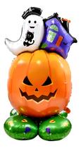 Balão Metalizado Festa Halloween Abobora Gigante 3d 110cm Colorido Abóbora Halloween Balão Metalizado Festa Halloween Abobora Gigante 3d 110cm Colorido Abóbora Halloween