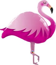 Balão metalizado flamingo rosa 46 polegadas qualatex 57807