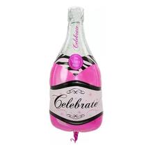 Balão Metalizado Garrafa Champanhe Rosa - 37 Polegadas Balão Metalizado Garrafa Champanhe Rosa - 37 Polegadas