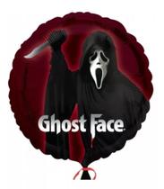 Balão Metalizado Halloween Ghost Face Pânico 45cm - 2 Balões