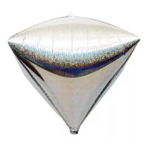 Balão Metalizado Holografico Diamante Prata Festas - 20 Polegadas 50cm