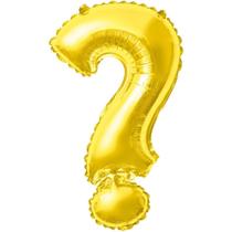 Balão Metalizado Interrogacao Dourado 40Cm - GNA