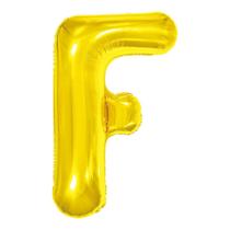 Balão Metalizado Letra F - Dourado