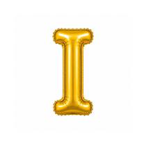 Balão Metalizado Letra I 16 Polegadas Dourado Brilhante Balão Metalizado Letra I 16 Polegadas Dourado Brilhante