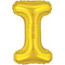 Balão Metalizado Letra ( i ) Dourado 40cm - Make +
