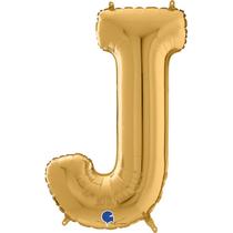 Balão Metalizado Letra J Dourado Ouro 26 Pol Grabo GB72920