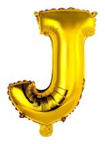 Balão Metalizado Letra J Ouro 16" (40cm) - Mundo Bizarro