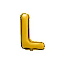 Balão Metalizado Letra L 16 Polegadas Dourado Brilhante Balão Metalizado Letra L 16 Polegadas Dourado Brilhante