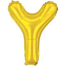 Balão Metalizado Letra Y Dourado 40CM - Make