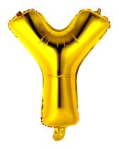 Balão Metalizado Letra Y Ouro 16" (40cm) - Mundo Bizarro