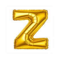 Balão Metalizado Letra Z 16 Polegadas Dourado Brilhante Balão Metalizado Letra Z 16 Polegadas Dourado Brilhante