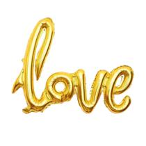 Balão Metalizado Love Dourado - 26 Polegadas