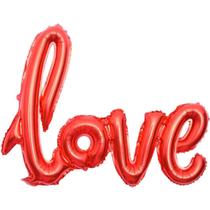 Balao Metalizado Love Vermelho 108X65CM.