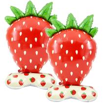 Balão Metalizado MiniInflat Giant Standing 1,2 m de morango, pacote x2