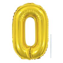 Balao Metalizado Numero 0 Dourado 261 - Yoss